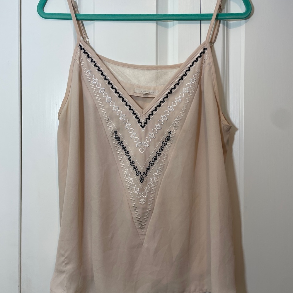 41 Hawthorn Beige and Black Embroidered Camisole
